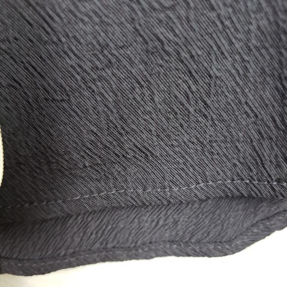 Movint Size S Long Sleeve Belted Shirt Dress Black Crepe Modest Wednesday Addams - Picture 12 of 12